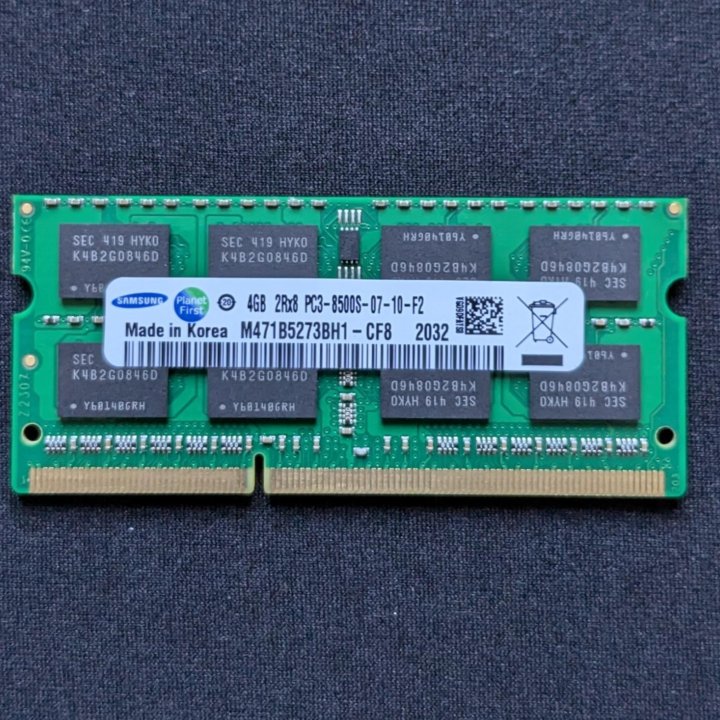 DDR3 для ноутбука/PC3-8500S/ 1066мгц/Samsung