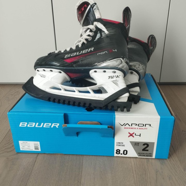 Коньки хоккейные bauer, x4, 8.0 ,FIT 2