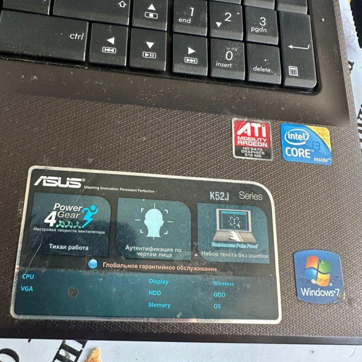 ASUS K52JE, игровой ноутбук