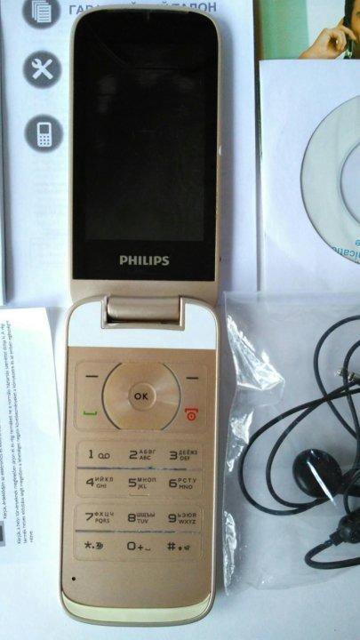 Новый Philips F533 (оригинал, 2-сим, комплект)