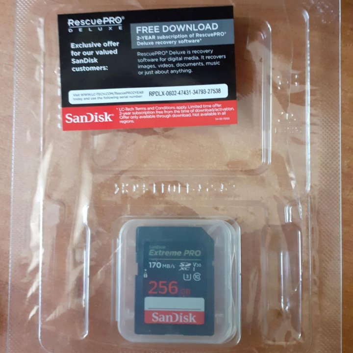 SanDisk Extreme PRO sdxc UHS Class 3 170MB/s 256GB