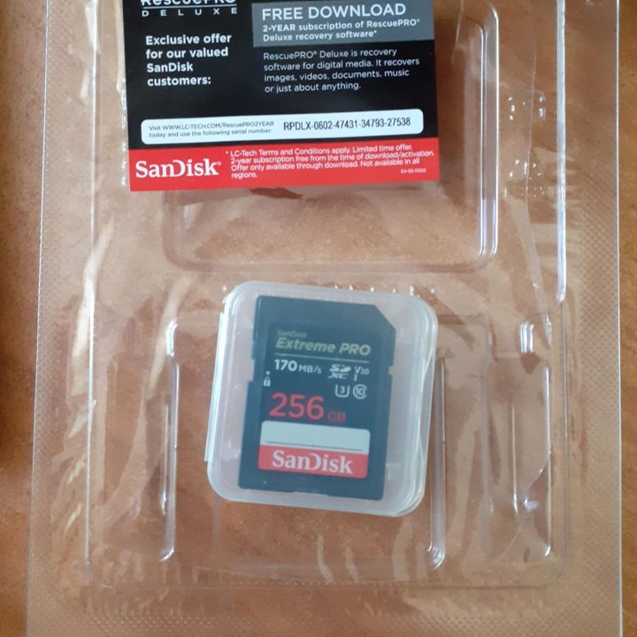 SanDisk Extreme PRO sdxc UHS Class 3 170MB/s 256GB