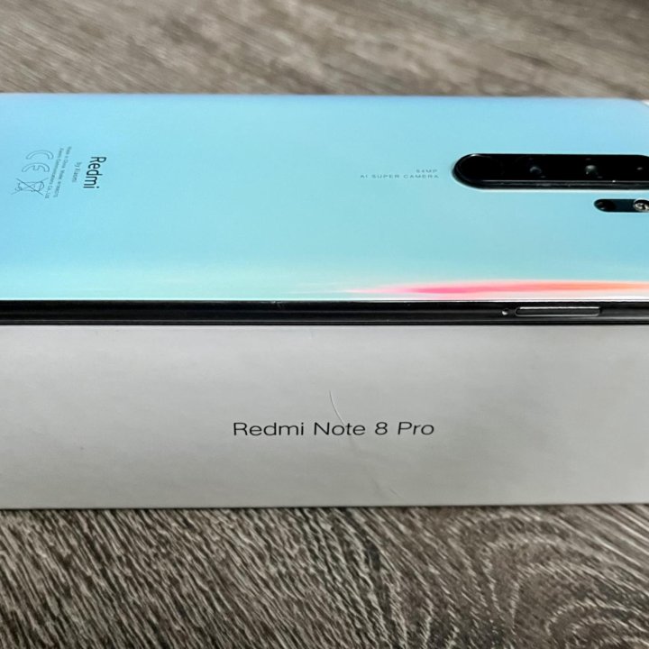 Xiaomi Redmi Note 8 Pro, 6/128GB, White(Ростест)