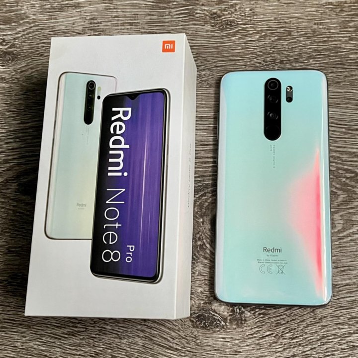 Xiaomi Redmi Note 8 Pro, 6/128GB, White(Ростест)