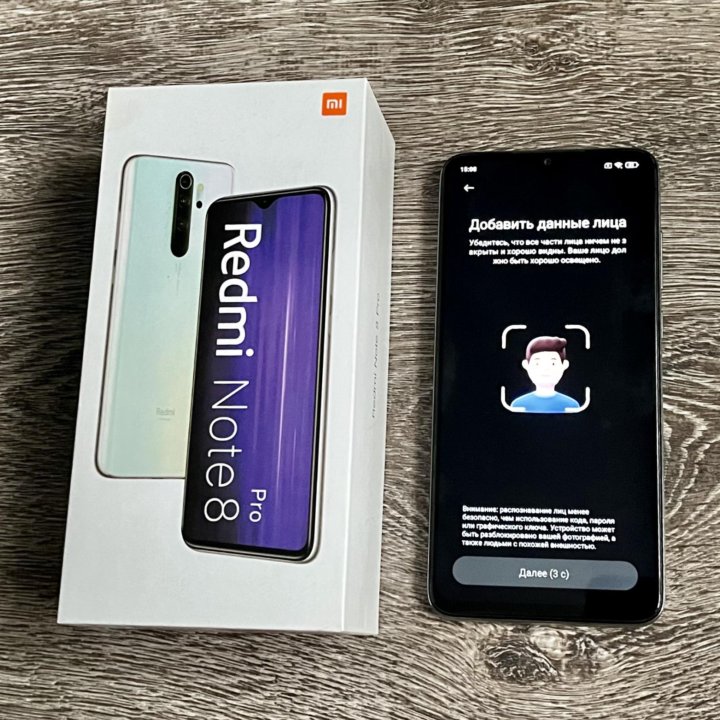 Xiaomi Redmi Note 8 Pro, 6/128GB, White(Ростест)