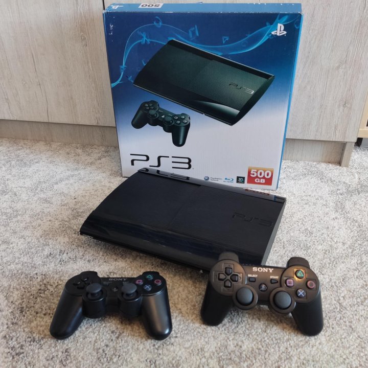 PS3 Super Slim 500Gb+54 игры(полный комплект)