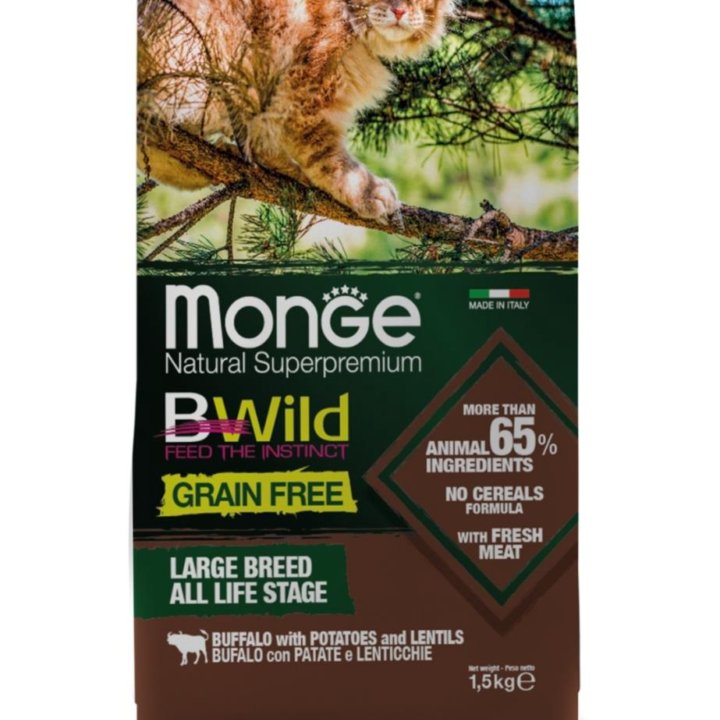 Корм для кошек монж BWild