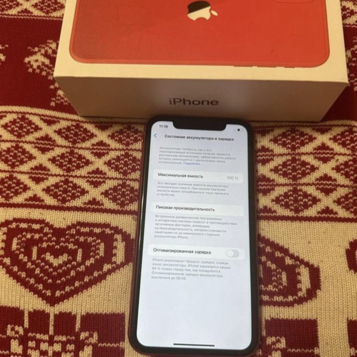 iPhone 11 128 Red 100% батарея