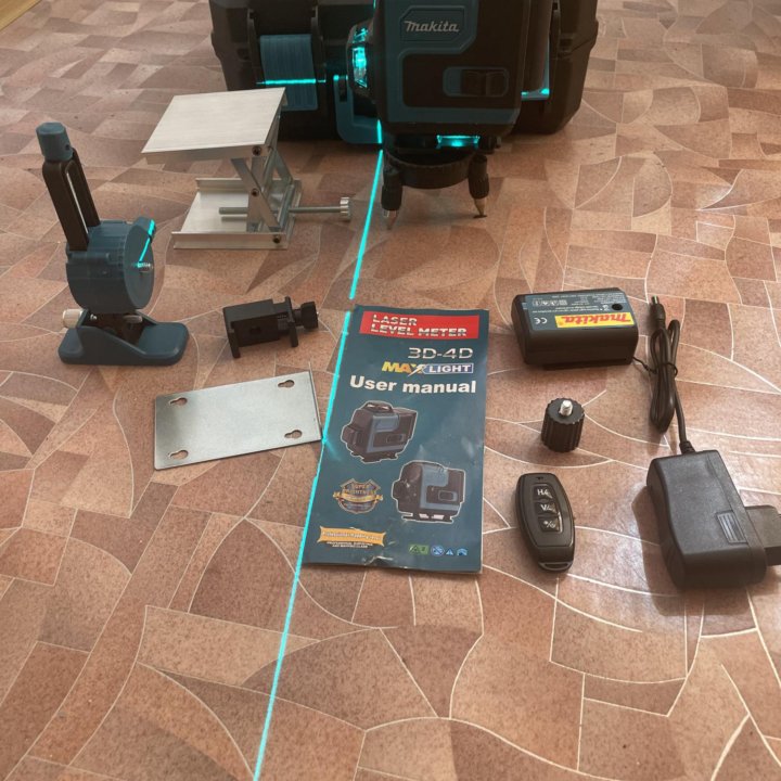 Лазерный уровень makita 4d нивелир 16 линий