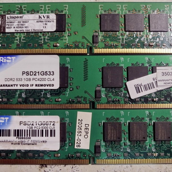 DDR2 1Gb, 2Gb, DDR3 2Gb