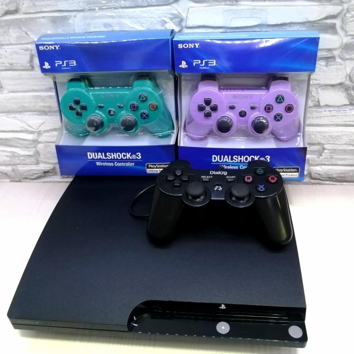 PS3 320GB 60игр 3 геймпада