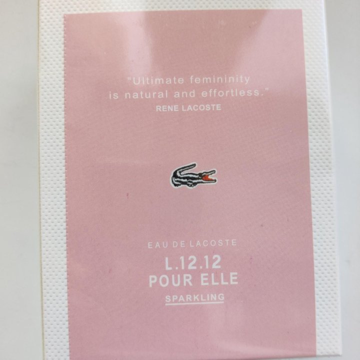 Туалетная вода Lacoste L.12.12 Pour Elle Sparkling