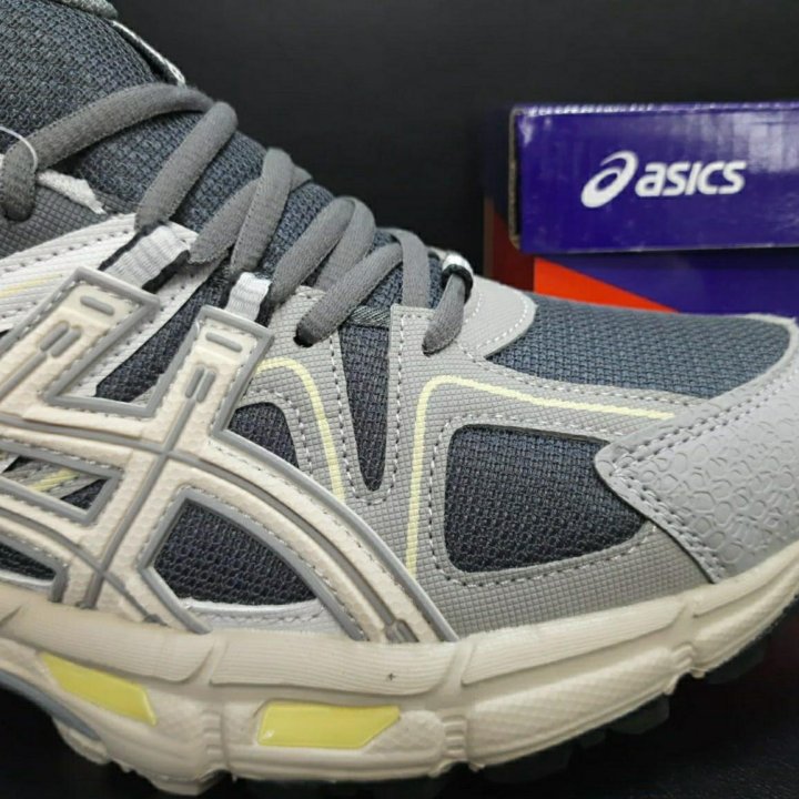 Кроссовки Asics бег артикул 2408 серый/беж