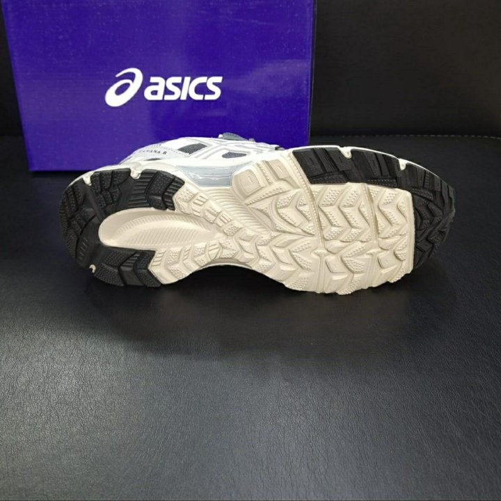 Кроссовки Asics бег артикул 2408 серый/беж