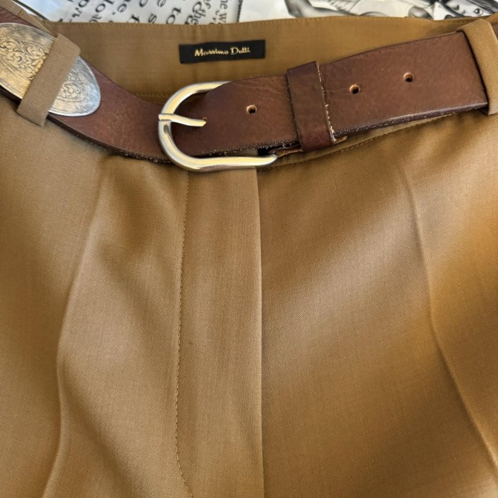 Massimo Dutti брюки палаццо цвета camel