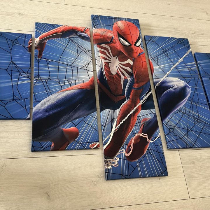 Модульная картина spider-man человек паук