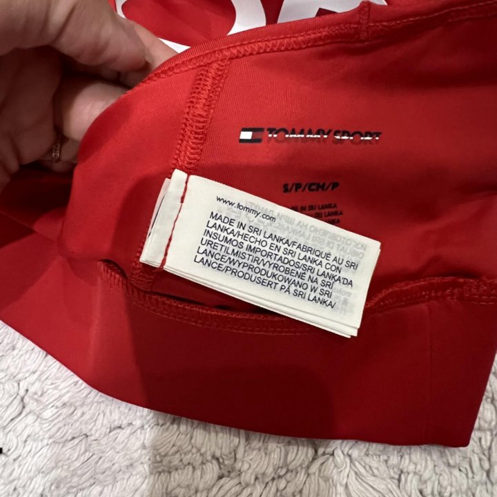 Топ оригинал Tommy Hilfiger красный женский XS-S