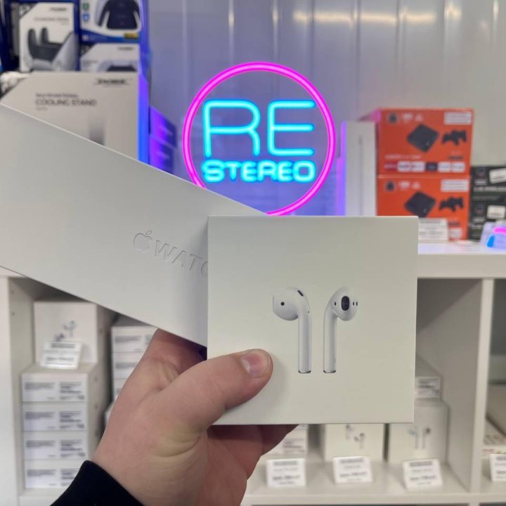 Комплект ! Apple Watch Series 9 Silver + Airpods 2