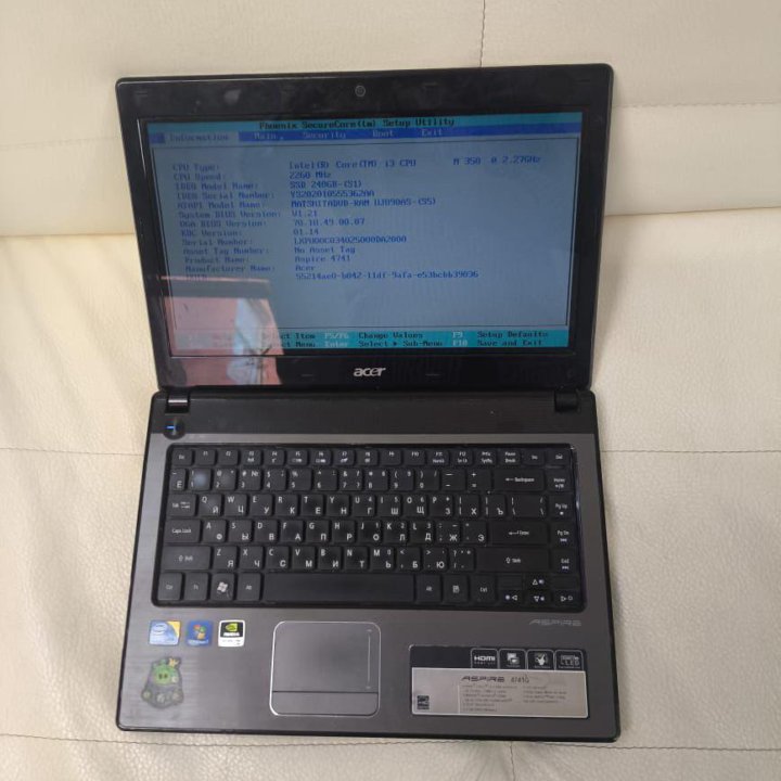 Acer 4741G, Core i3 2.2ghz + SSD 256gb