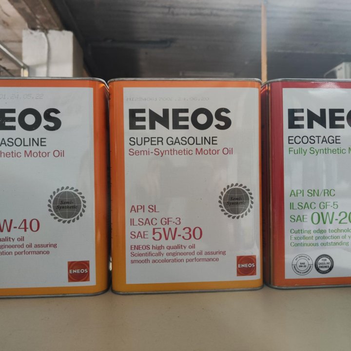 Eneos super gasoline 10w40, 5w30 4л