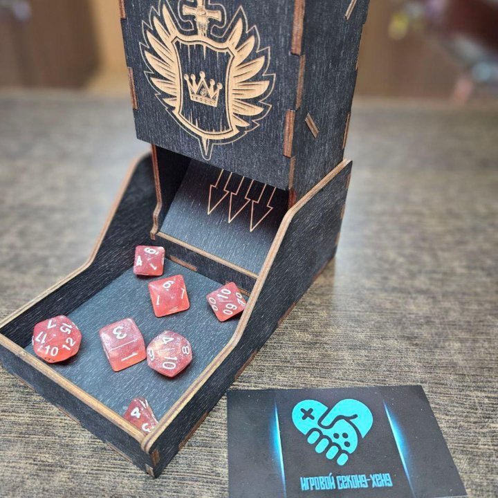 Dice Tower. Башня для бросания кубиков. Дерево