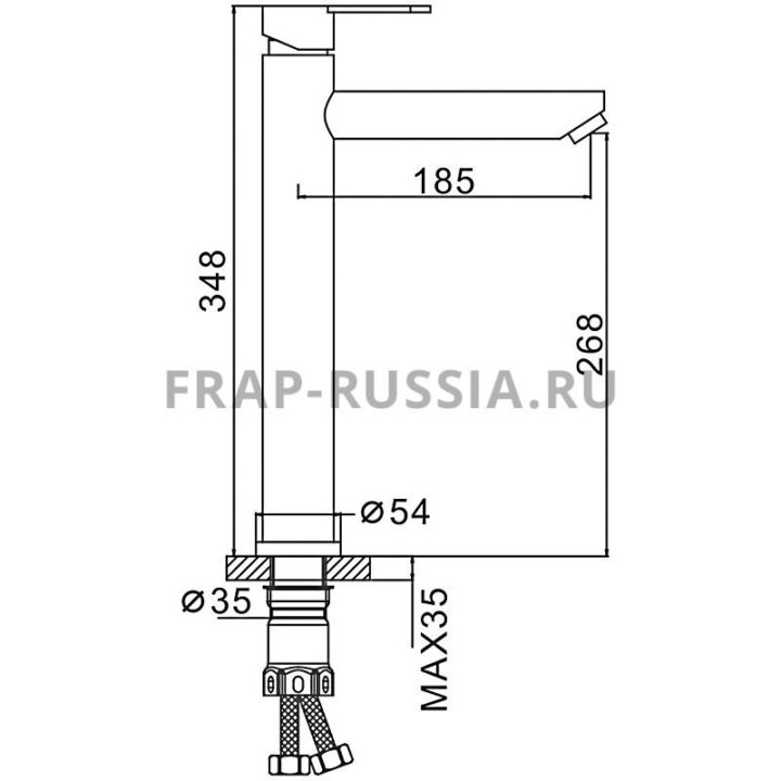 Смеситель для раковины frap F10801