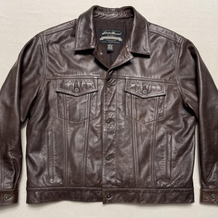 Eddie Bauer Leather Trucker Jacket