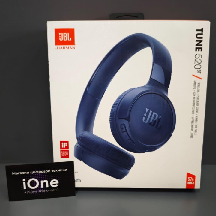 JBL Tune 520BT (Синие/Новые)