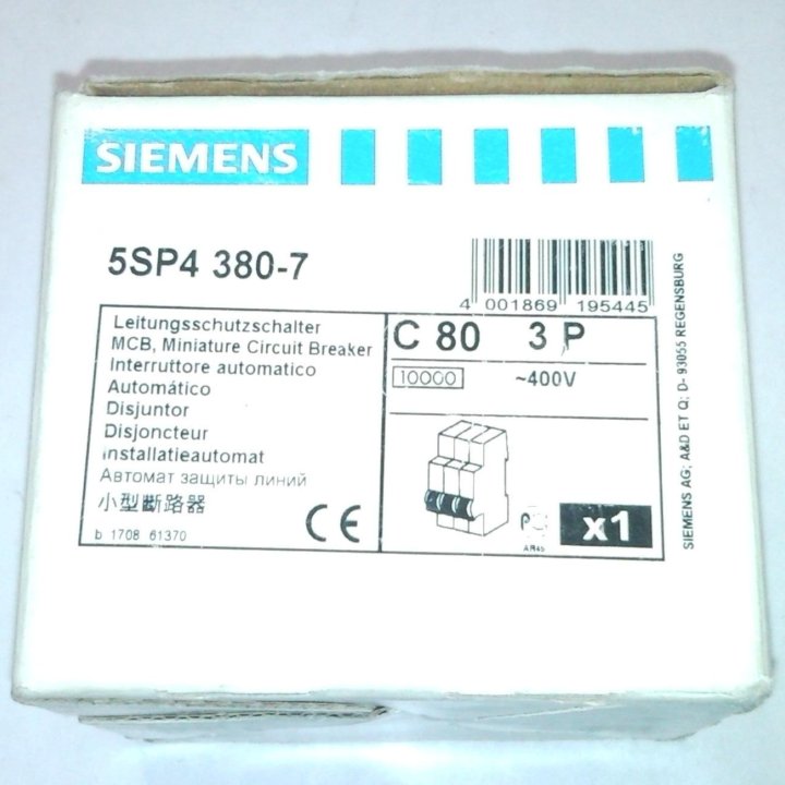 Автоматический выключатель Siemens 5SP4380-7