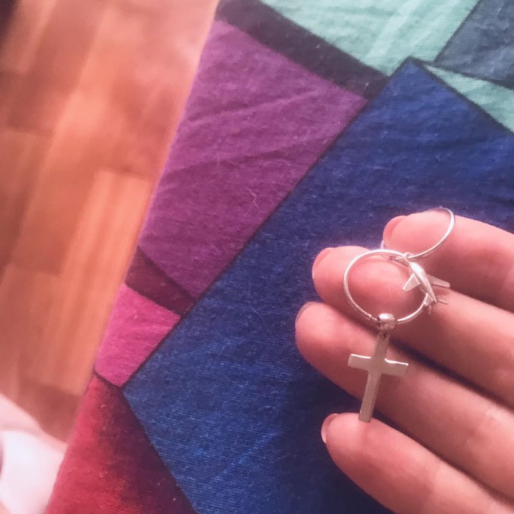 Серьги ✈️ Серебро 