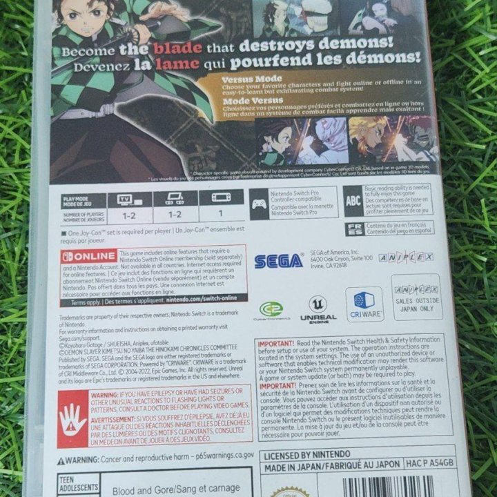 Диск Nintendo Demon Slayer the Hinokami Chronicles