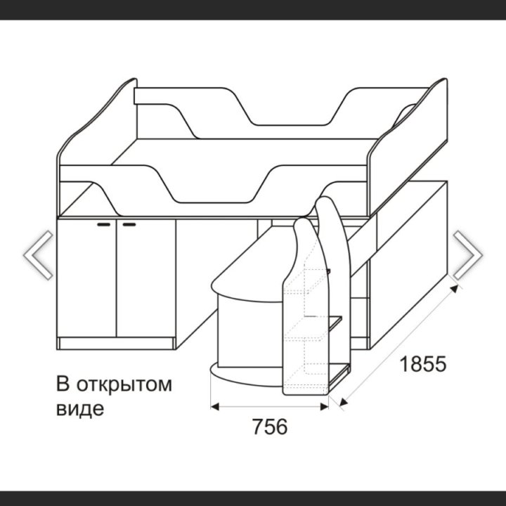 Детская кровать Ижмебель со столом