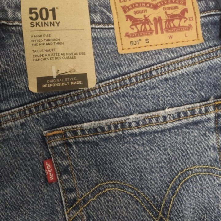 Джинсы levis 501 w26 w28