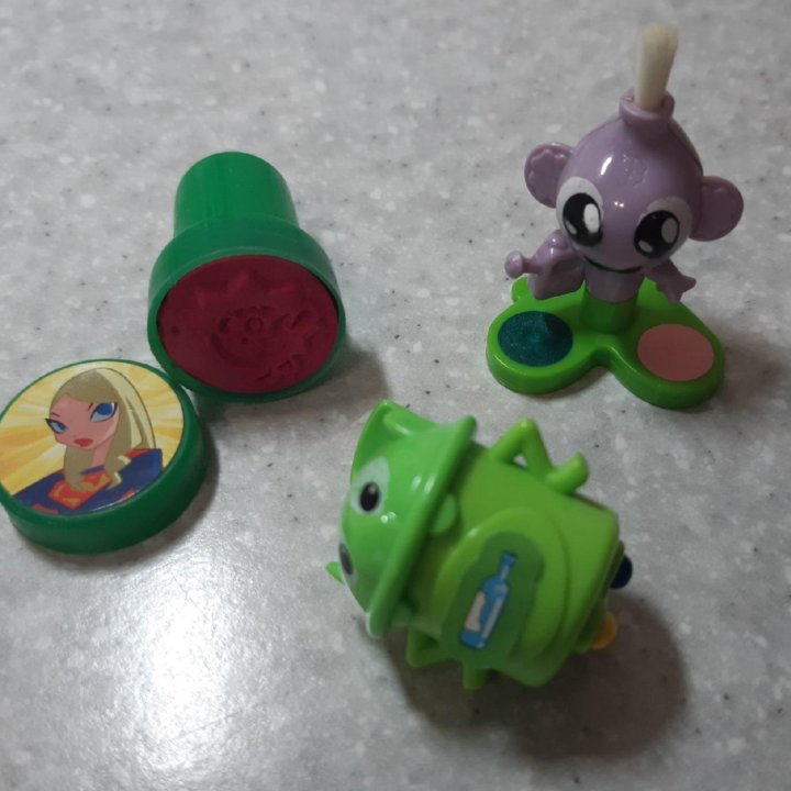 Игрушки Kinder - сюрприз (транспорт, карандашики).