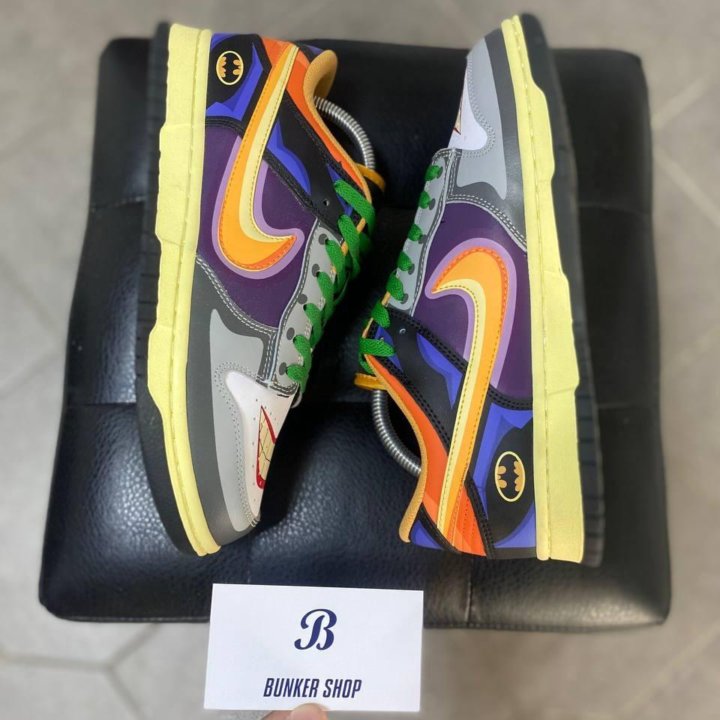 Кроссовки Batman x Joker Nike Dunk Low Custom