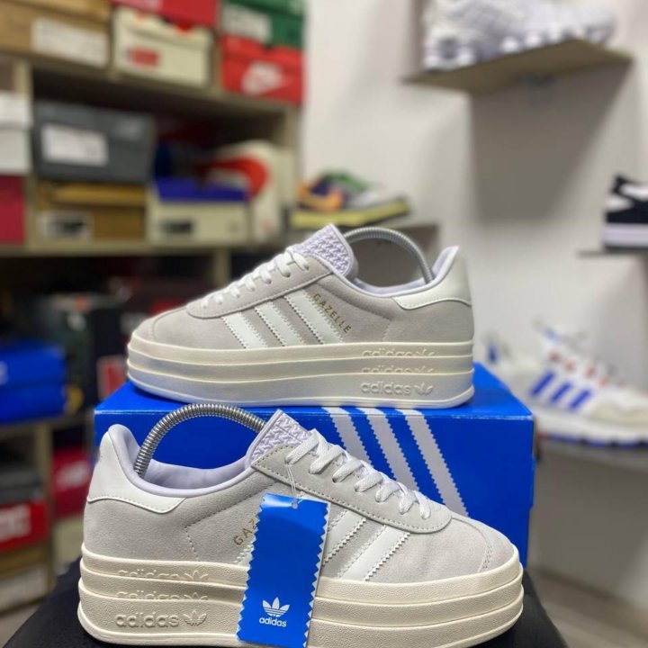 Кроссовки Adidas Gazelle Bold Grey White