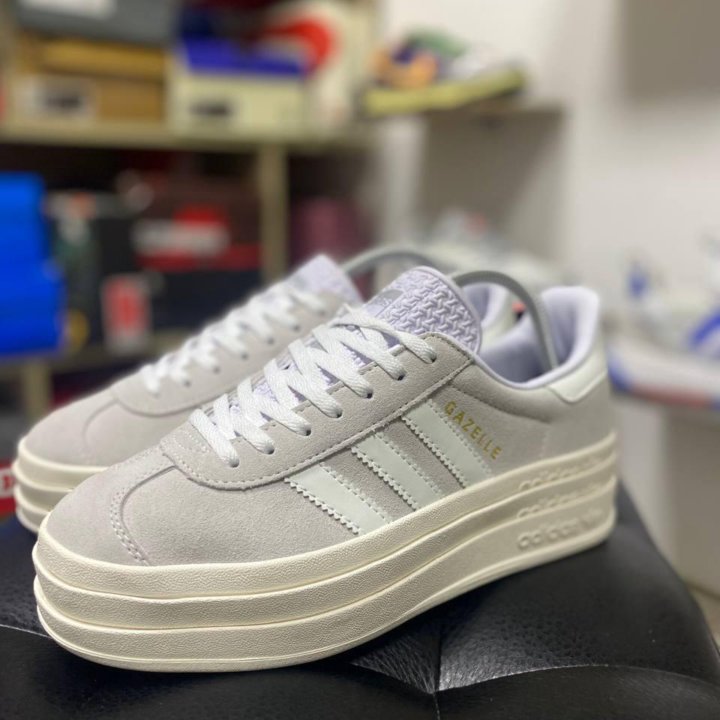 Кроссовки Adidas Gazelle Bold Grey White