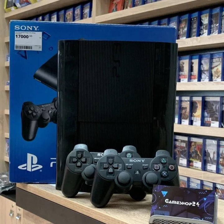 PlayStation 3 Super Slim 500GB + 39 игр + Гарантия