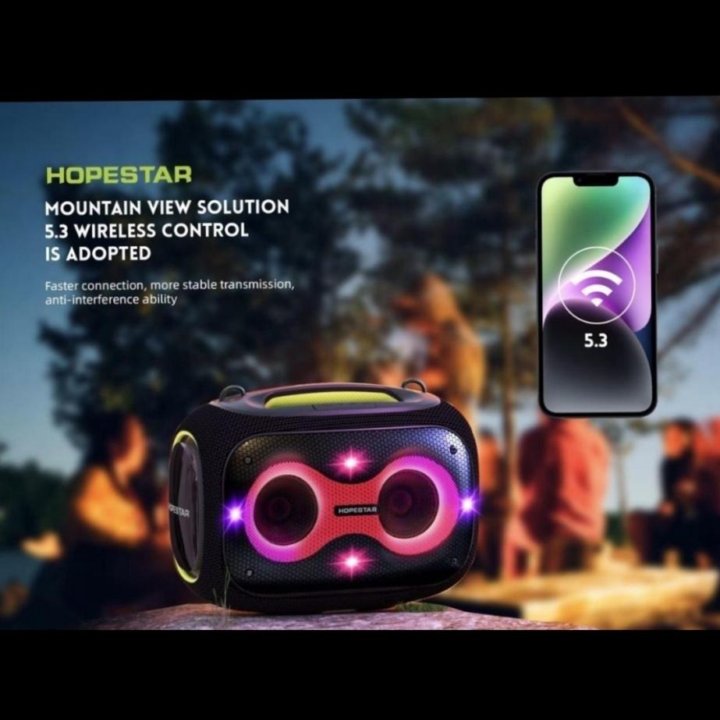 Мощная блютуз колонка hopestar party BOX, 120 W