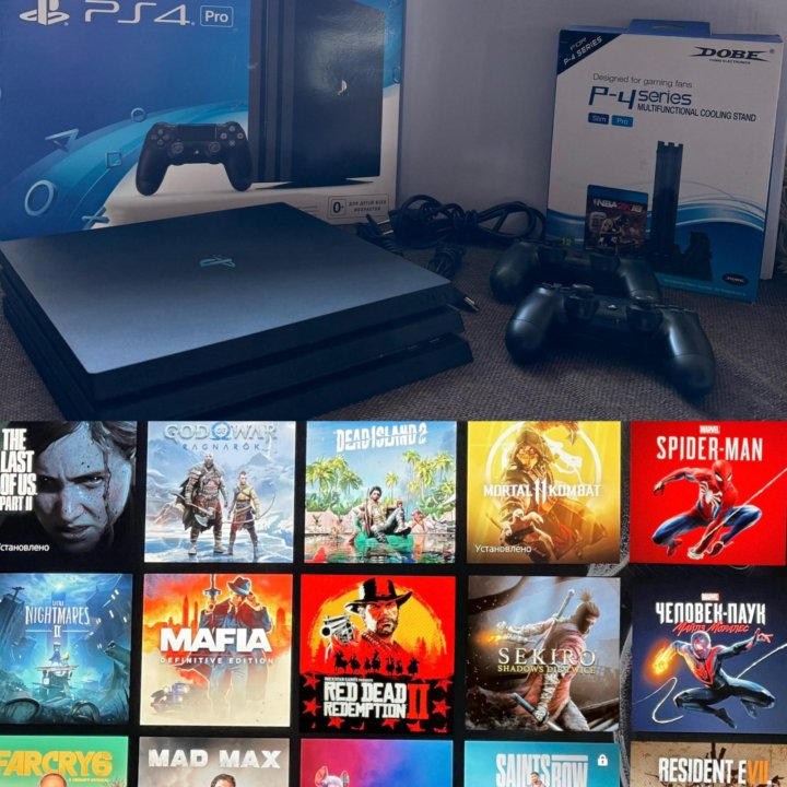 PlayStation 4 Pro, много игр, подписки