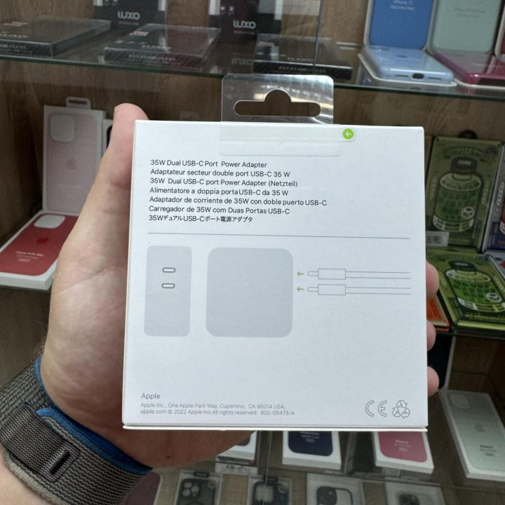 Зарядное устройство Apple 1:1 35W на 2 usb-c