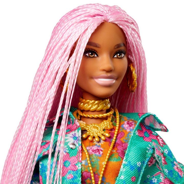 Кукла Mattel Barbie Экстра с розовыми косичками GX