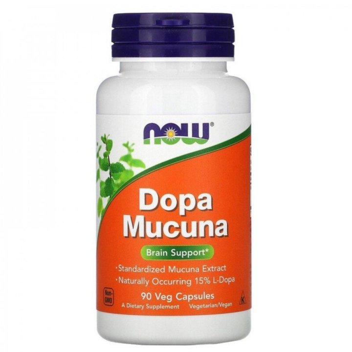 Dopa Mucuna (Допа Мукуна), 400мг, Now, 180 капсул