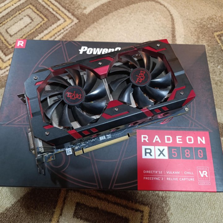 AMD Radeon RX580 power color red dragon 8Gb