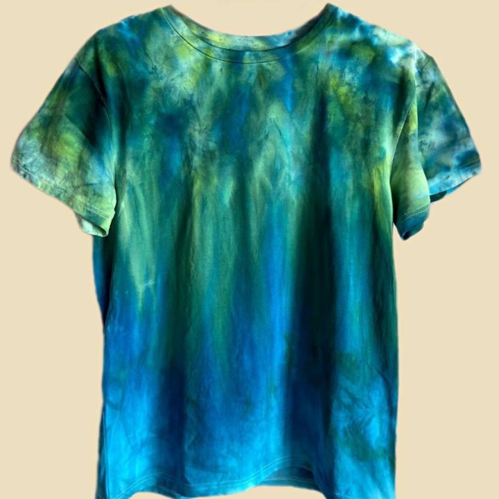 Футболка унисекс тай дай(tie dye) северное сияние