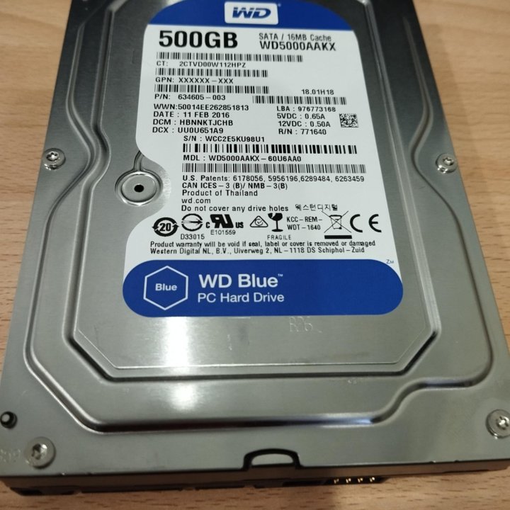 Жёсткий диск Western Digital 500 гб.