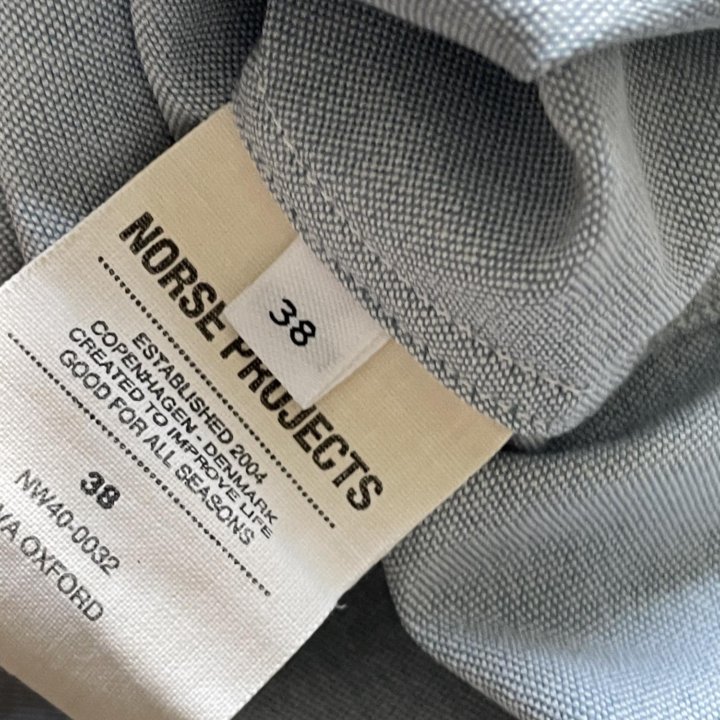 Голубая рубашка Norse Projects, eur 38 (cos)