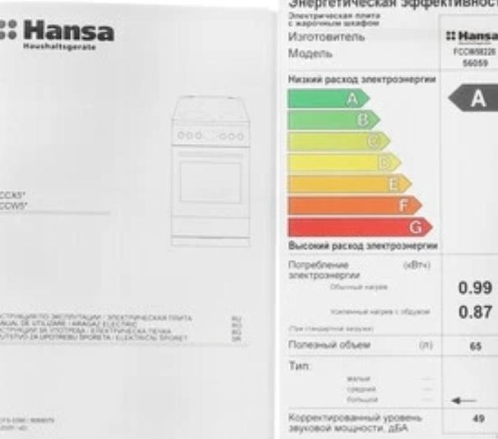 Электрическая плита Hansa FCCW58228 белый