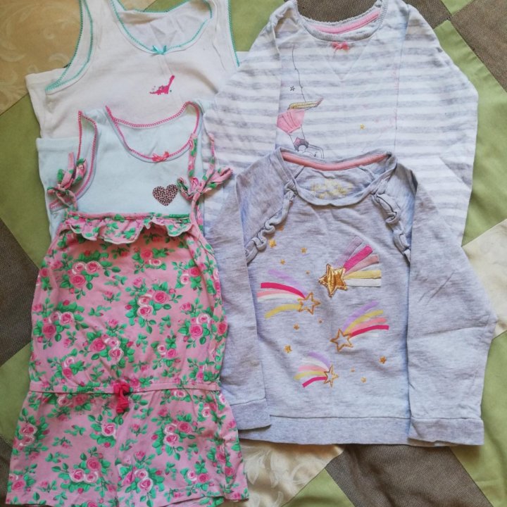 Вещи пакетом для девочки 86-104р.
