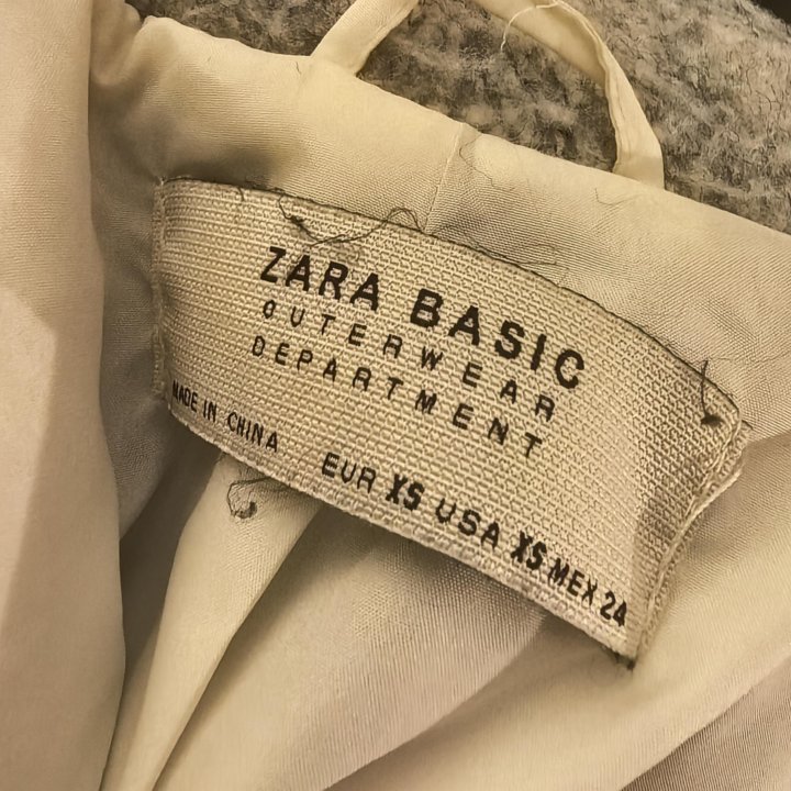 Пальто женское ZARA XS-S серое